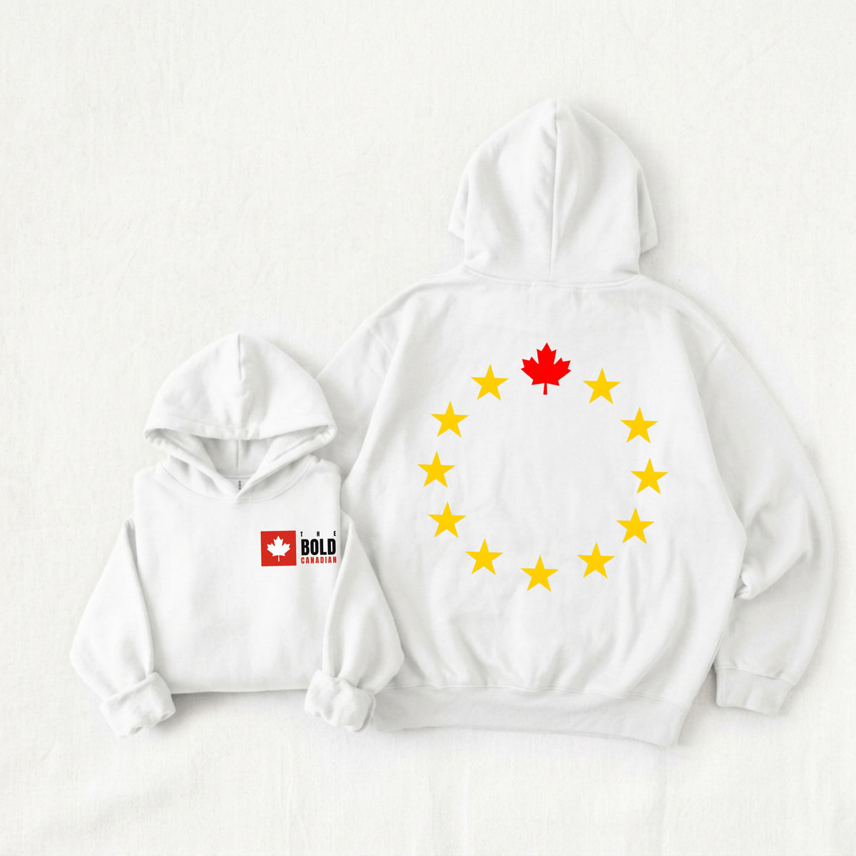 Euro Maple Star Ring Back Print Hoodie