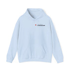 Light blue hoodie with "THE BOLD CANADIAN" and a red maple leaf logo.