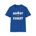 Blue t-shirt with "GHOST -TO- COAST" text and ghost graphic.