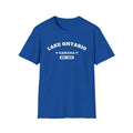 Blue t-shirt with "Lake Ontario Canada Est. 1615" distressed text.