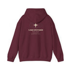 Lake Ontario Nautical Compass Back Print Hoodie
