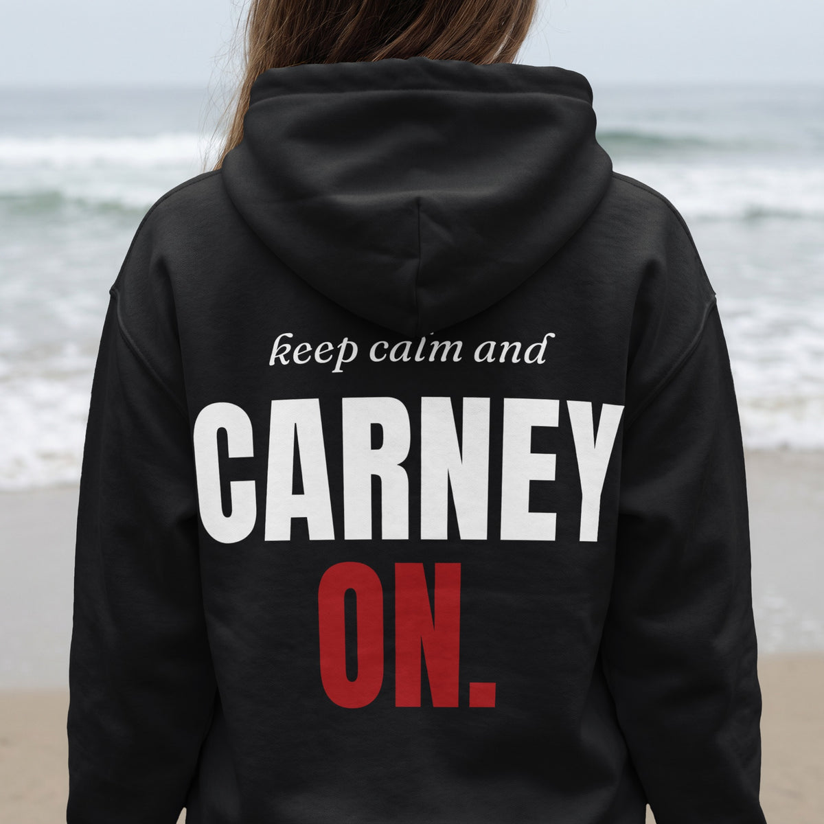 Keep Calm and Carney On Back Print Hoodie