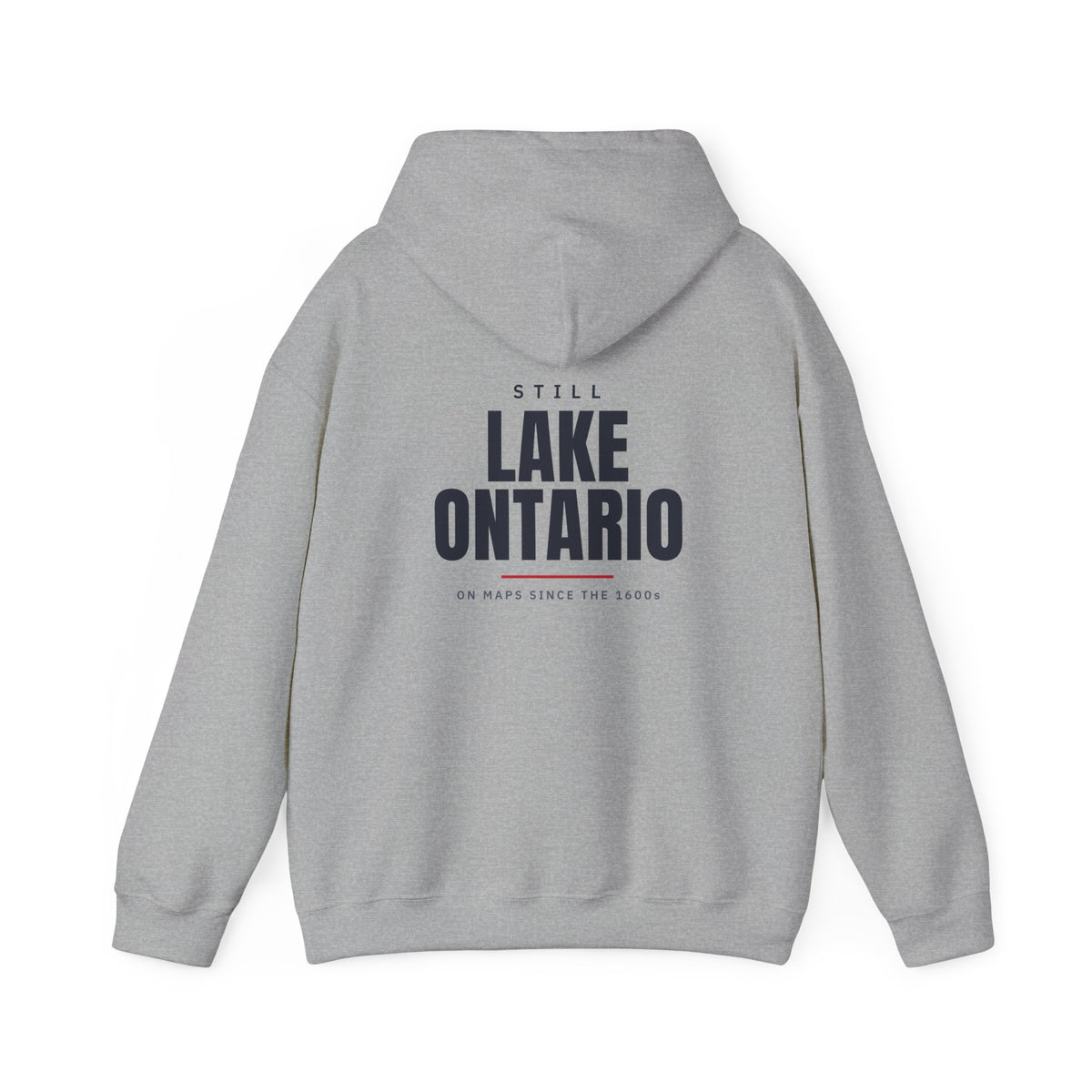 Still Lake Ontario Back Print Hoodie