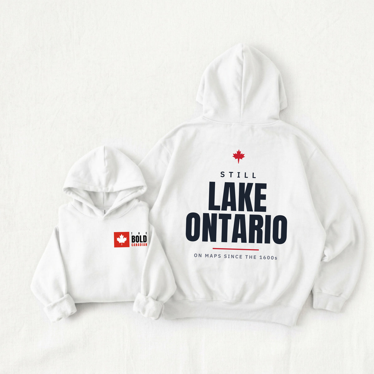Still Lake Ontario Back Print Hoodie