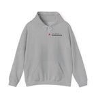 Grey heather hoodie with "The Bold Canadian" text and a red maple leaf logo.