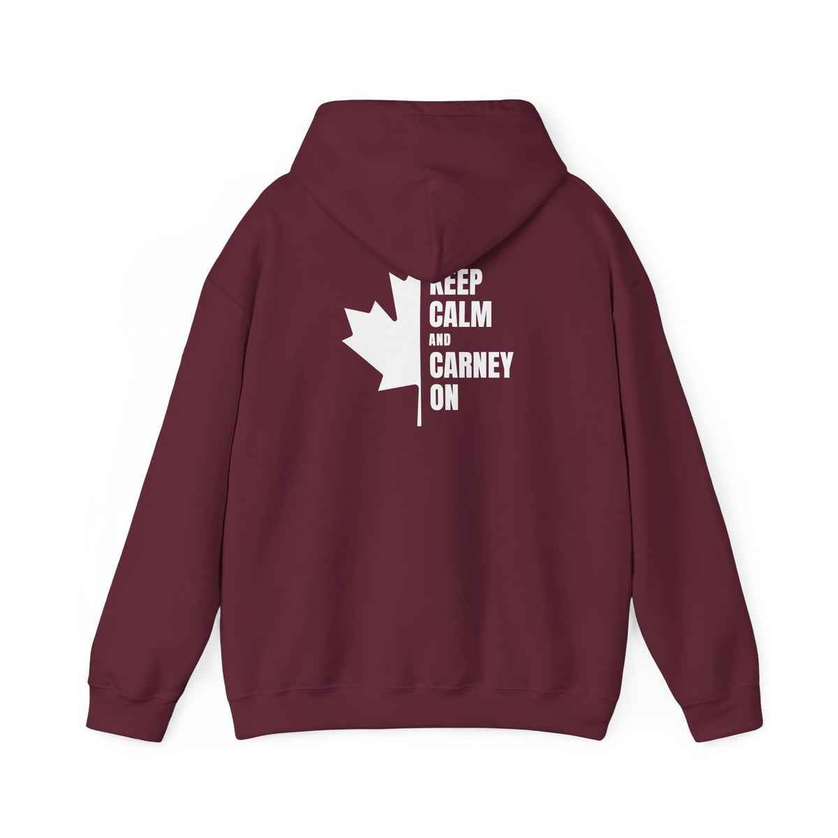 Keep Calm Maple Leaf Back Print Hoodie