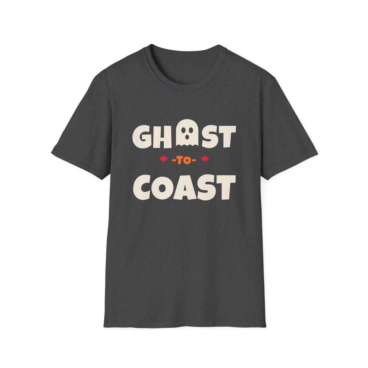 Dark grey t-shirt with "Ghost-to-Coast" text and a ghost icon.