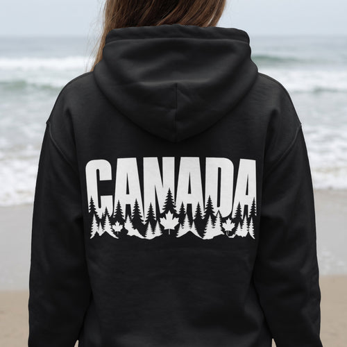 Canada Pine Silhouette Back Print Hoodie