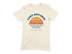 Cream t-shirt with Lake Ontario graphic and text Great Lakes Canada