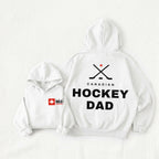 Canadian Hockey Dad Back Print Hoodie
