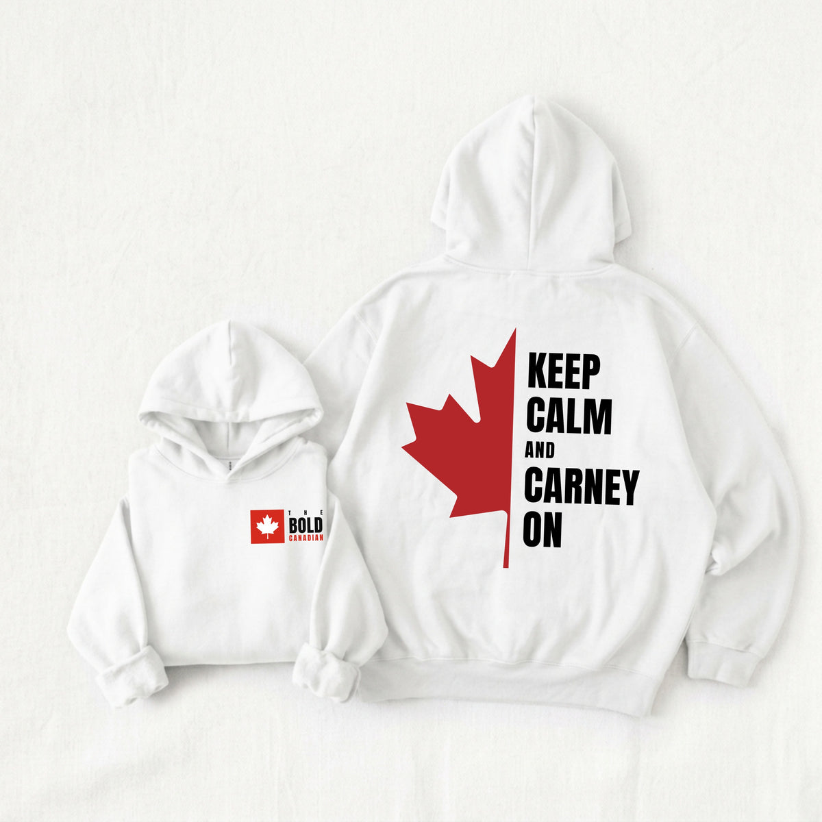 Keep Calm Maple Leaf Back Print Hoodie