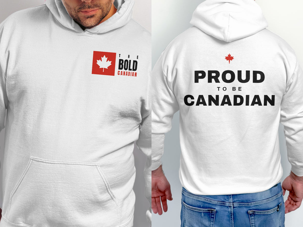Proud To Be Canadian Back Print Hoodie