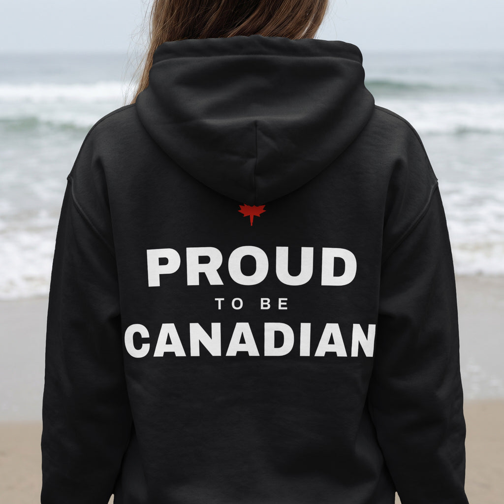 Proud To Be Canadian Back Print Hoodie