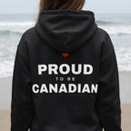 Proud To Be Canadian Back Print Hoodie