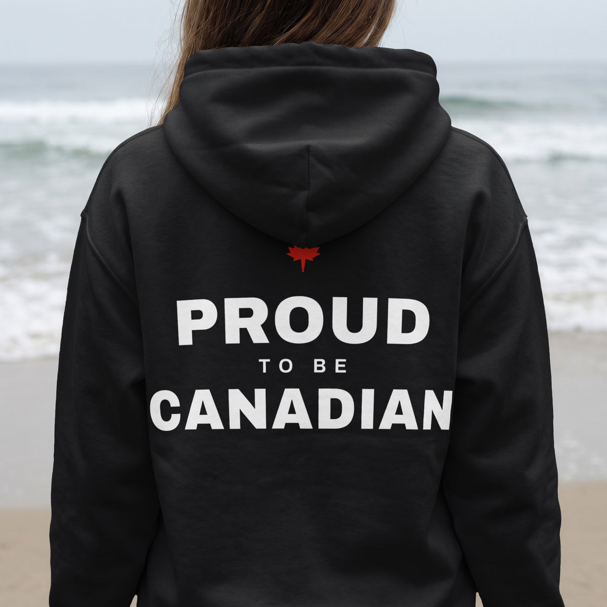 Proud To Be Canadian Back Print Hoodie