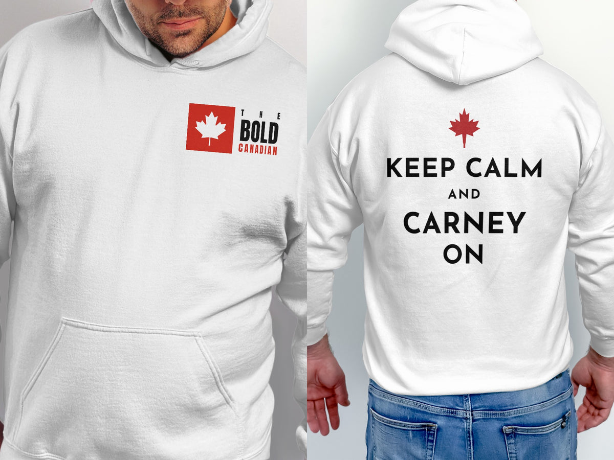 Keep Calm and Carney On Canadian Back Print Hoodie