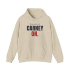 Light beige hoodie with "keep calm and CARNEY ON." text.