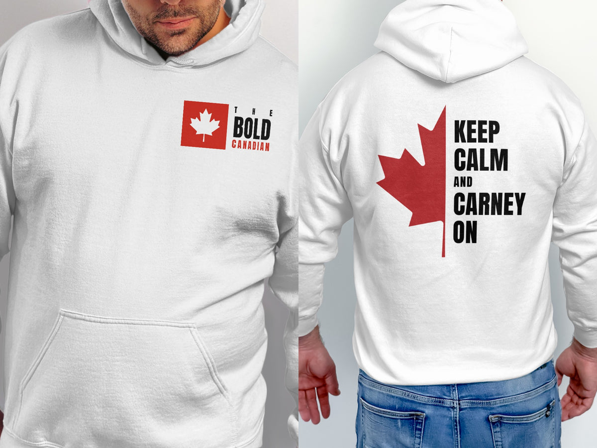 Keep Calm Maple Leaf Back Print Hoodie