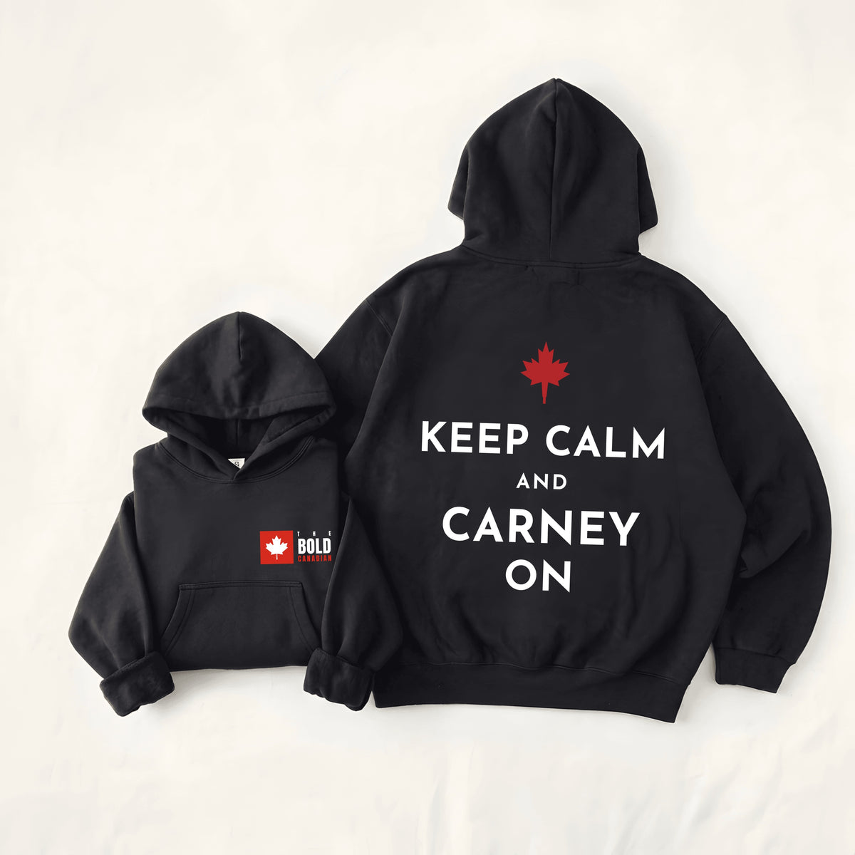 Keep Calm and Carney On Canadian Back Print Hoodie
