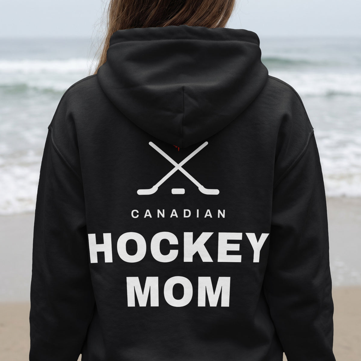 The Canadian Hockey Mom Back Print Hoodie