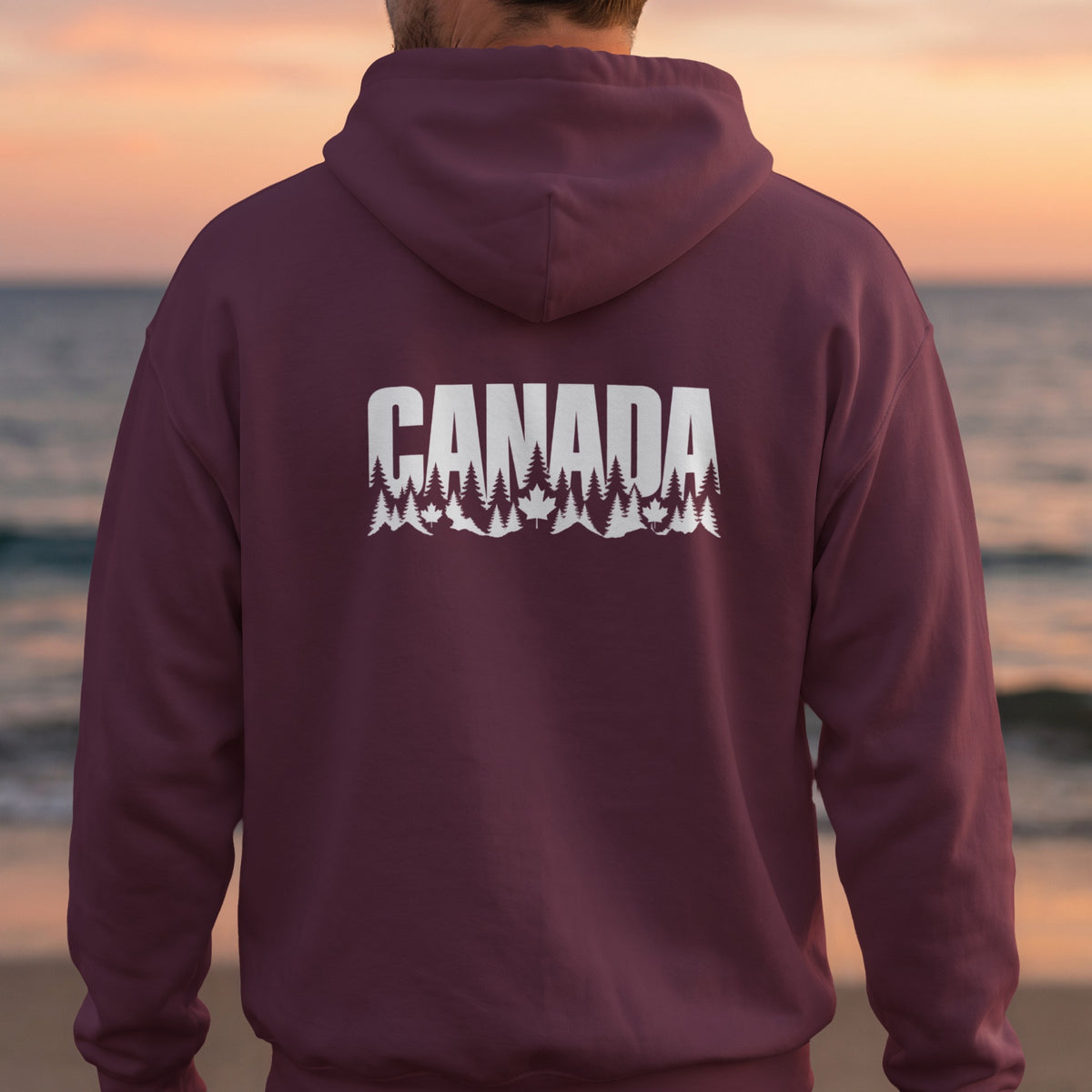 Canada Pine Silhouette Back Print Hoodie