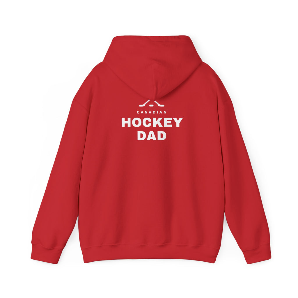Canadian Hockey Dad Back Print Hoodie