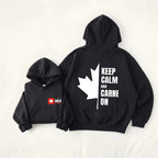 Keep Calm Maple Leaf Back Print Hoodie