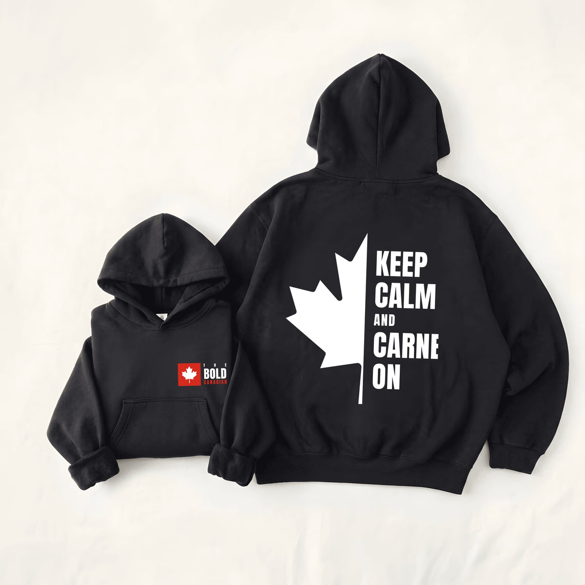 Keep Calm Maple Leaf Back Print Hoodie