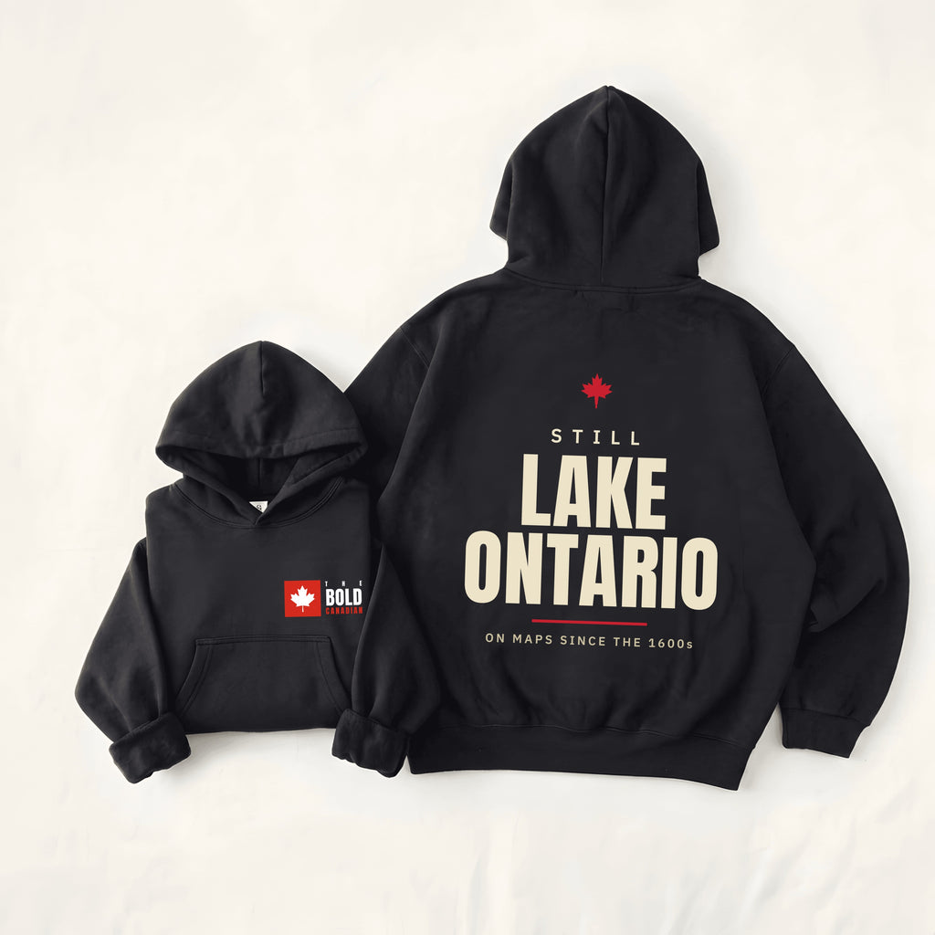 Still Lake Ontario Back Print Hoodie