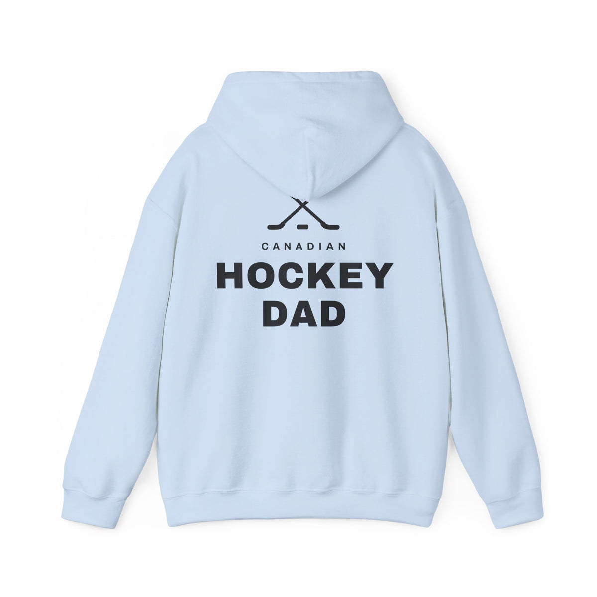 Canadian Hockey Dad Back Print Hoodie