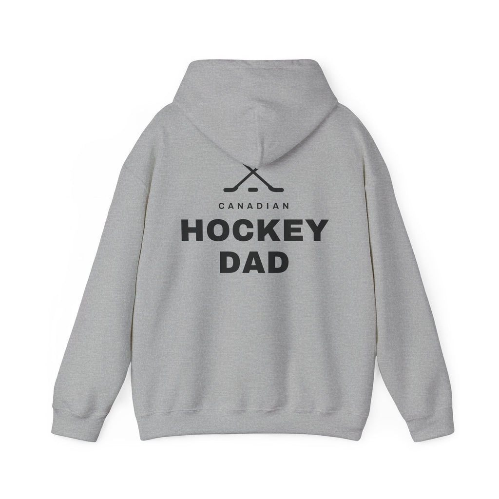 Canadian Hockey Dad Back Print Hoodie