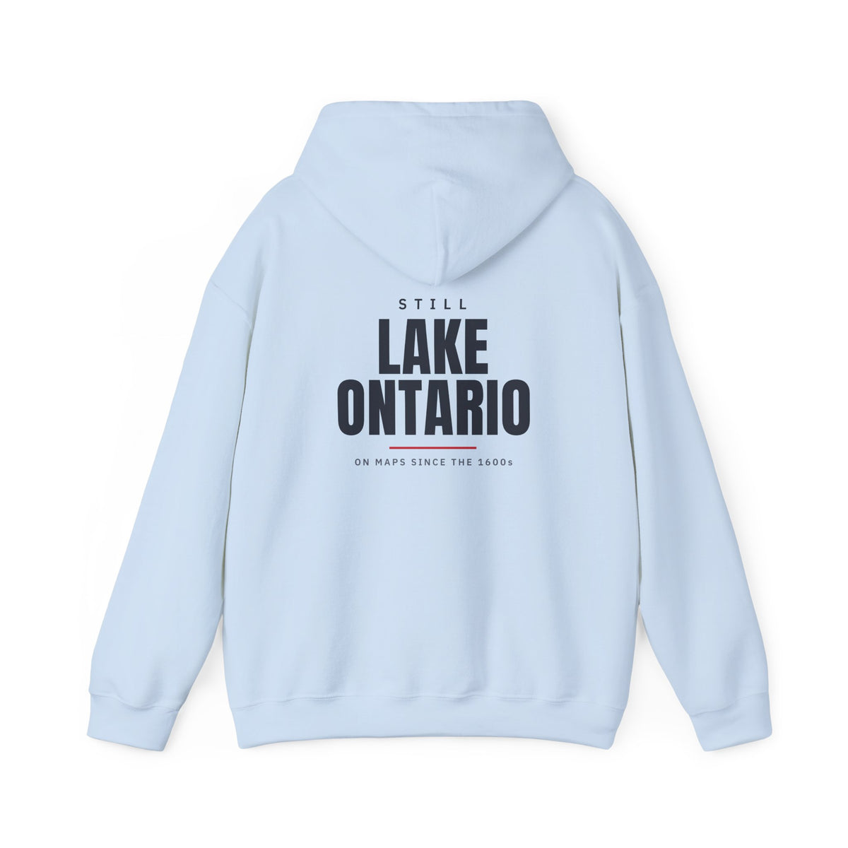 Still Lake Ontario Back Print Hoodie
