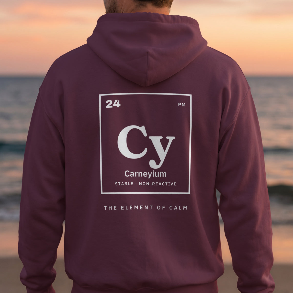 Carneyium Element of Calm Back Print Hoodie