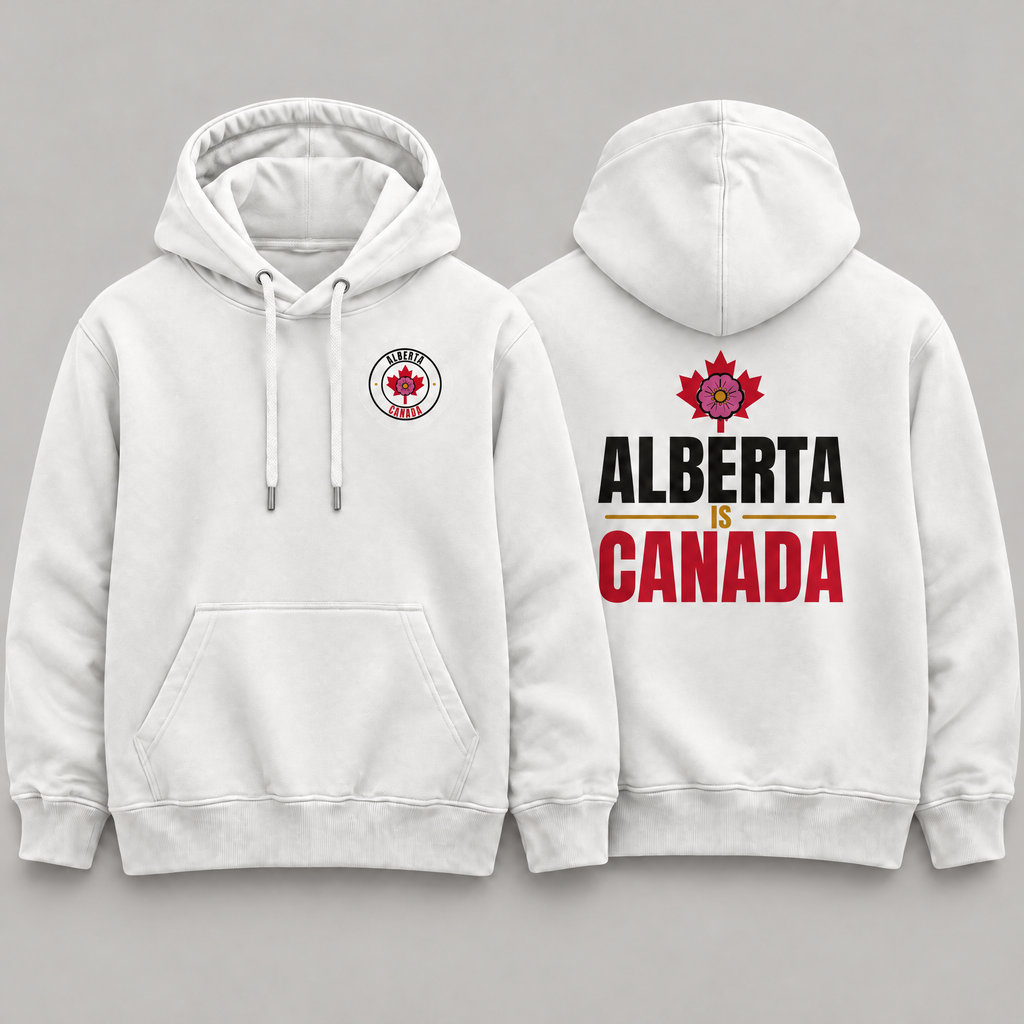 Alberta Is Canada Back Print Hoodie