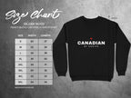 Gildan 18000 heavy blend sweatshirt size chart with measurements in inches.