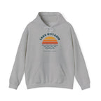 Grey hoodie with Lake Ontario, Great Lakes, Canada graphic.