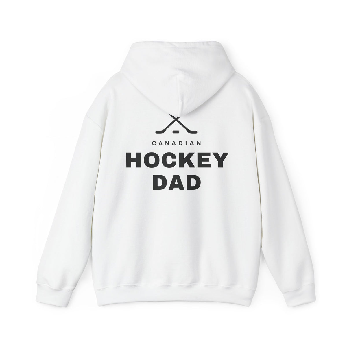 Canadian Hockey Dad Back Print Hoodie