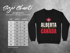 Gildan 18000 size chart for heavy blend crewneck sweatshirt, measured in inches.