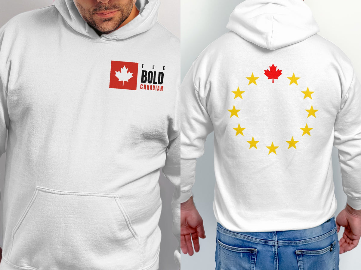 Euro Maple Star Ring Back Print Hoodie