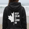 Keep Calm Maple Leaf Back Print Hoodie