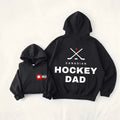 Canadian Hockey Dad Back Print Hoodie