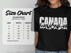 Gildan 64000 size chart for softstyle t-shirts with width and length measurements.