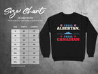 Gildan 18000 sweatshirt size chart with measurements in inches for width and length.