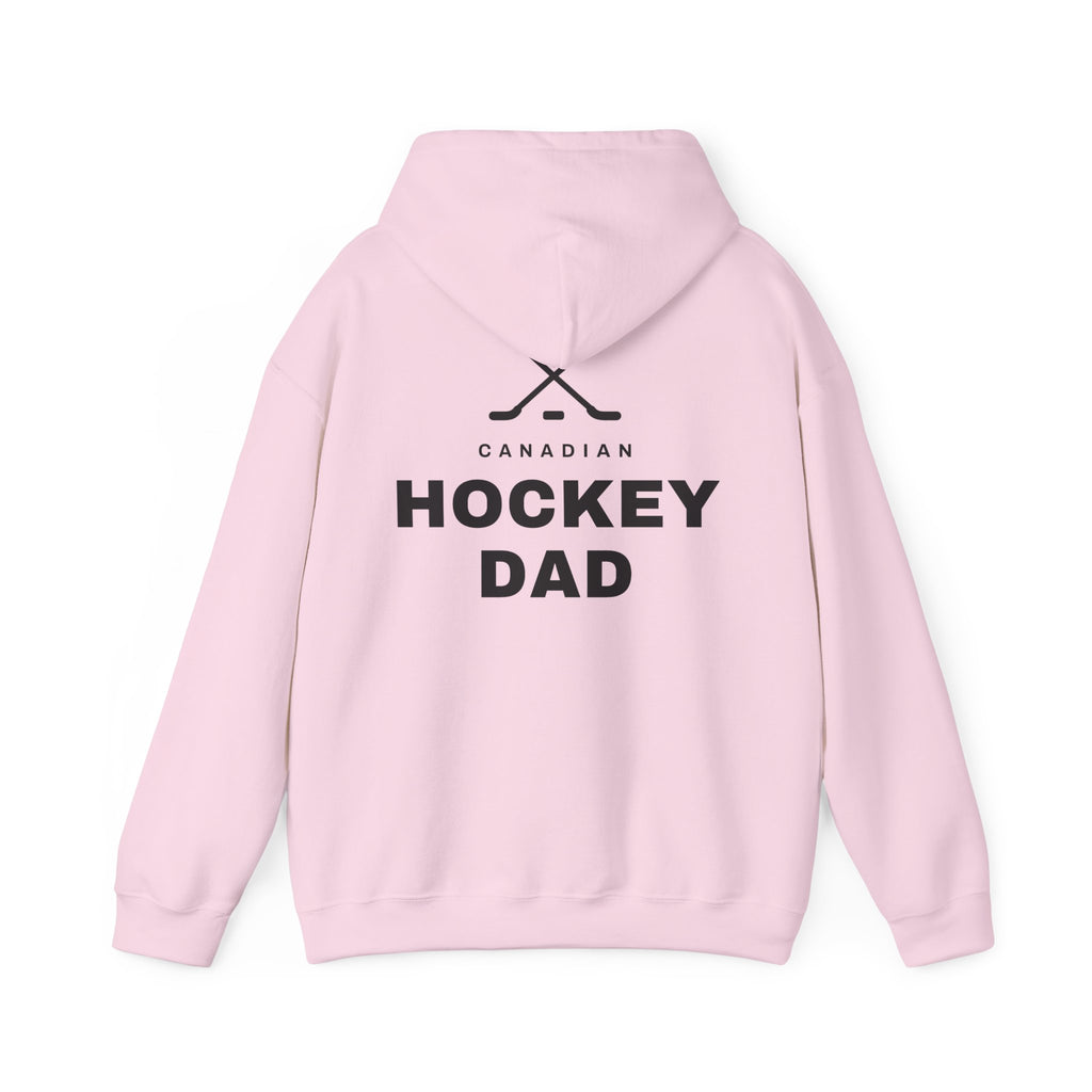 Canadian Hockey Dad Back Print Hoodie
