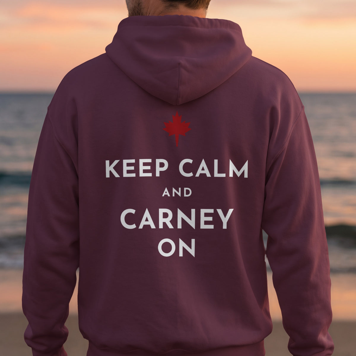 Keep Calm and Carney On Canadian Back Print Hoodie