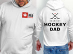 Canadian Hockey Dad Back Print Hoodie