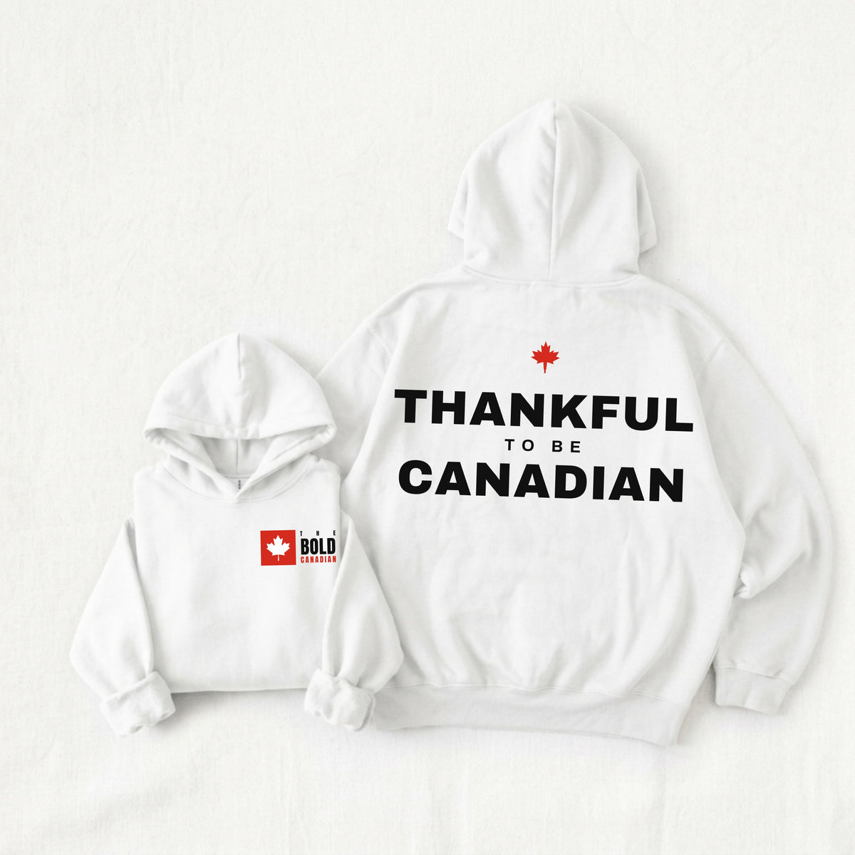 Thankful To Be Canadian Back Print Hoodie