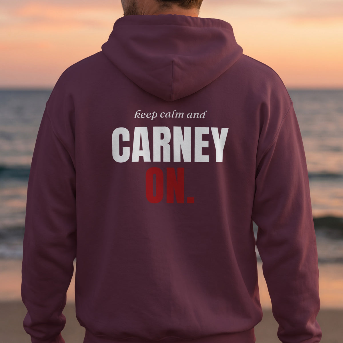 Keep Calm and Carney On Back Print Hoodie
