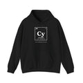 Black hoodie with "Cy Carneyium The Element of Calm" in periodic table style.