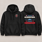 Proud Albertan Proud Canadian Back Print Hoodie